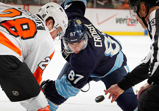 While the Flyers have seen their playoff fortunes plunge, Sidney Crosby has his eyes on the grand prize.