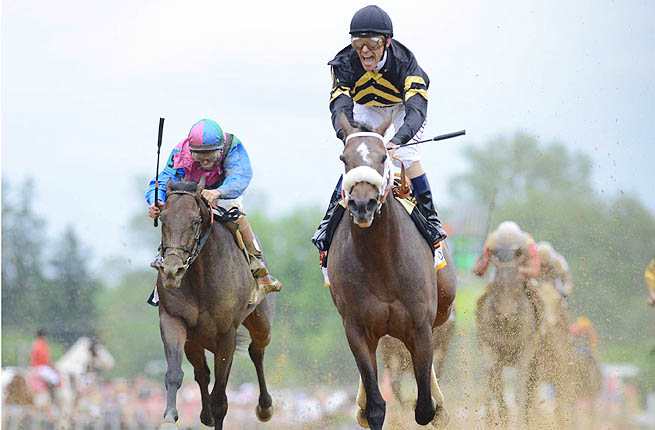 Oxbow (right) took the 138th Preakness Stakes, spoiling Orb's chances at a potential Triple Crown.