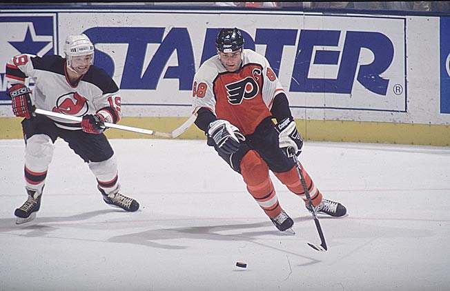 Though his career was cut short by injury, Eric Lindros was a formidable presence early in his career.
