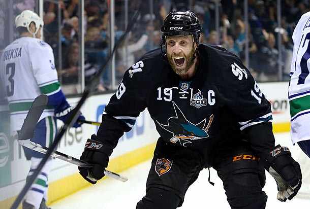 Joe Thornton of the San Jose Sharks