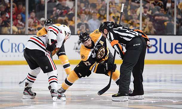 Patrice Bergeron of the Boston Bruins