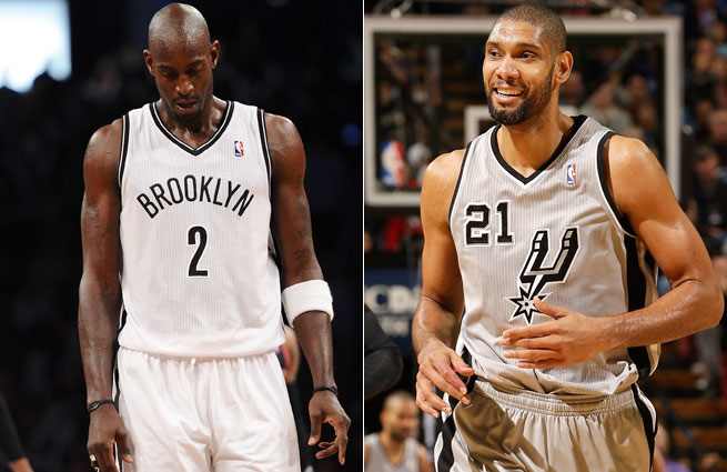 Both Kevin Garnett and Tim Duncan are averaging career lows in points, but one is 3-10 and one is 13-1.
