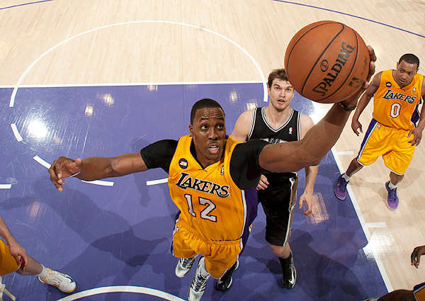 Dwight Howard averaged a league-best 12.4 rebounds per game as a Laker last season.