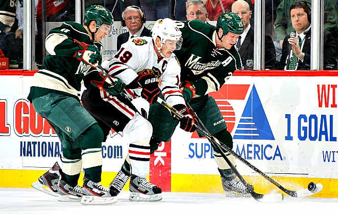 Jonathan Toews' Hawks ruled the NHL; Zach Parise, Ryan Suter and the Wild barely made the playoffs.
