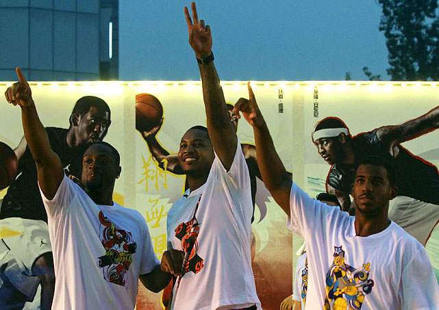 Dwyane Wade, Carmelo Anthony and Chris Paul