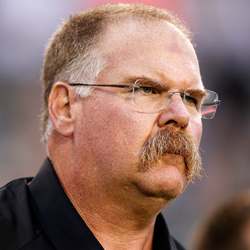 Eagles coach Andy Reid is reportedly interested in the still occupied Chargers head coaching position. (Jeff Zelevansky/Getty Images)
