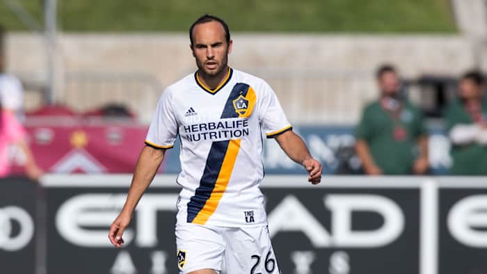 Landon Donovan during the 2016 MLS playoffs for LA Galaxy against Colorado Rapids.