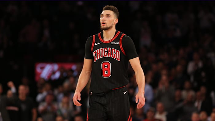 Zach LaVine became the third player to make 13 threes in an NBA game.