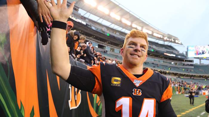 Bengals QB Andy Dalton recorded his first win of the season by downing the Jets.
