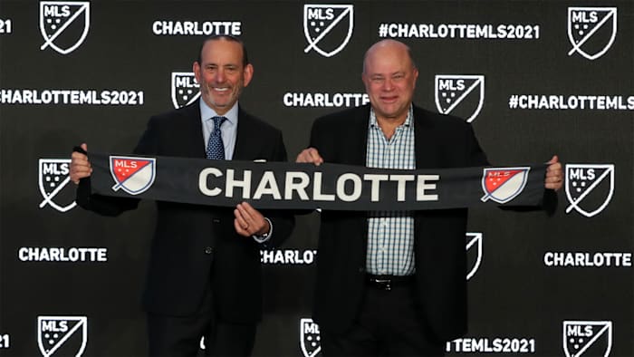 MLS commissioner Don Garber and Charlotte expansion chief David Tepper