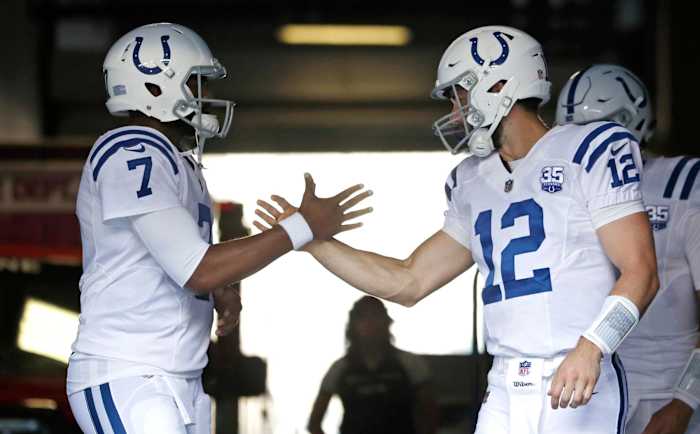Jacoby Brissett and Andrew Luck