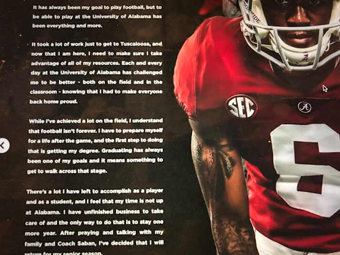 DeVonta Smith Announcement