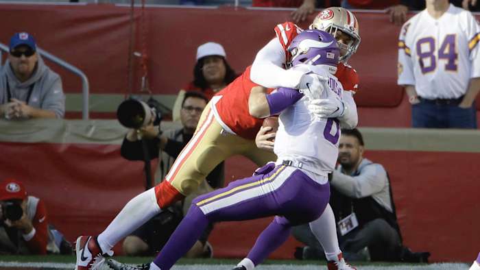 Armstead dropped Cousins early on, setting the tone for a day in which the Vikes had seven first downs.