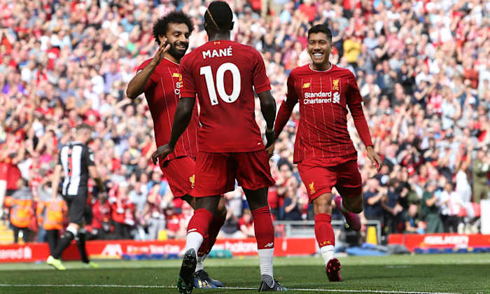 Liverpool stars Mohamed Salah, Sadio Mane and Roberto Firmino