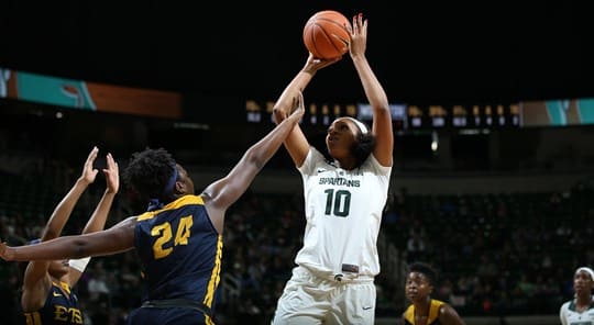 WOMEN'S BASKETBALL (PHOTO;  MSU SID)