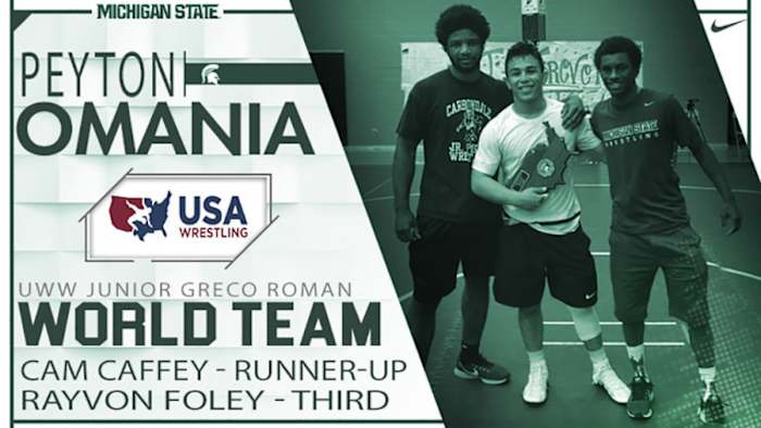 MSU Wrestling Incoming Freshman Peyton Omania Qualifies For Team USA At Junior Worlds (PHOTO: MSU SID)