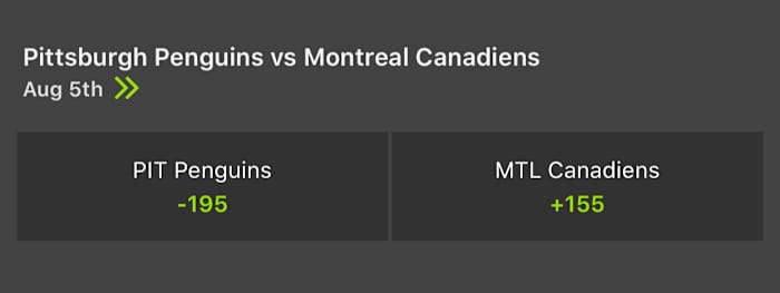 Odds via DraftKings Sportsbook