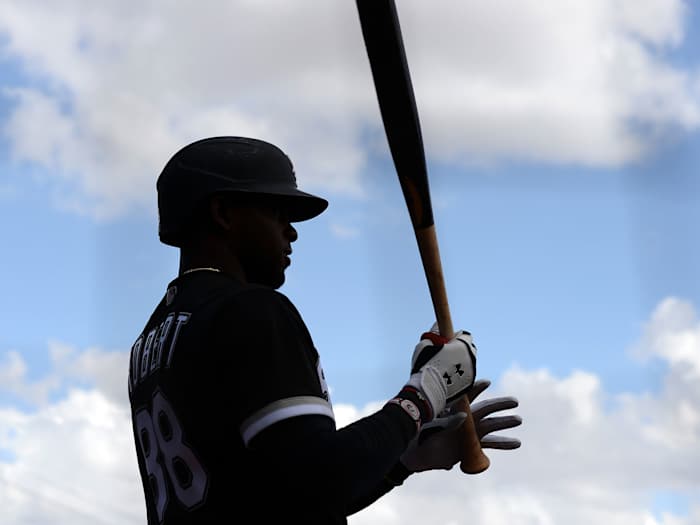 Luis Robert holding a bat