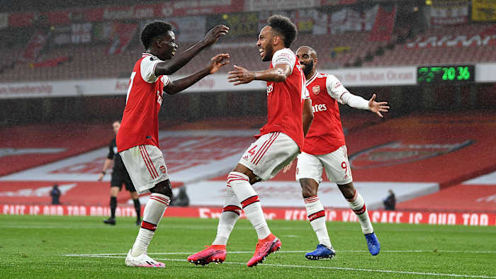Arsenal stars Bukayo Saka and Pierre-Emerick Aubameyang