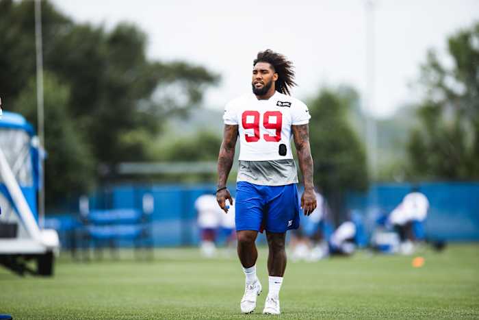 Leonard Williams at Giants practice.