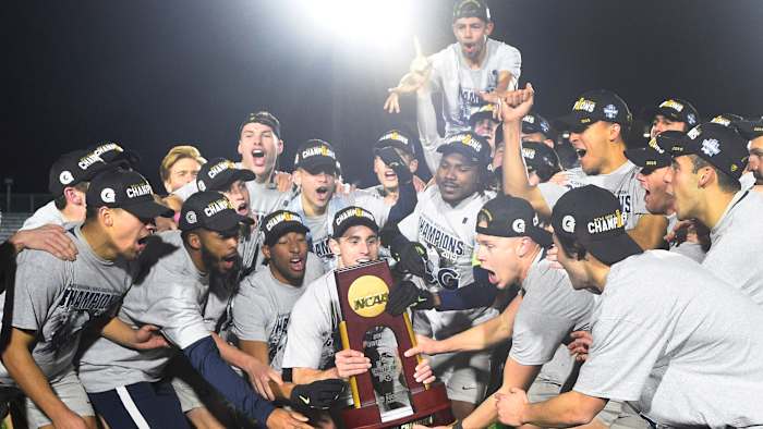 Georgetown men's soccer celebrates its 2019 NCAA championship