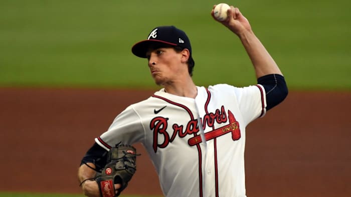Max Fried pitches against the Blue Jays