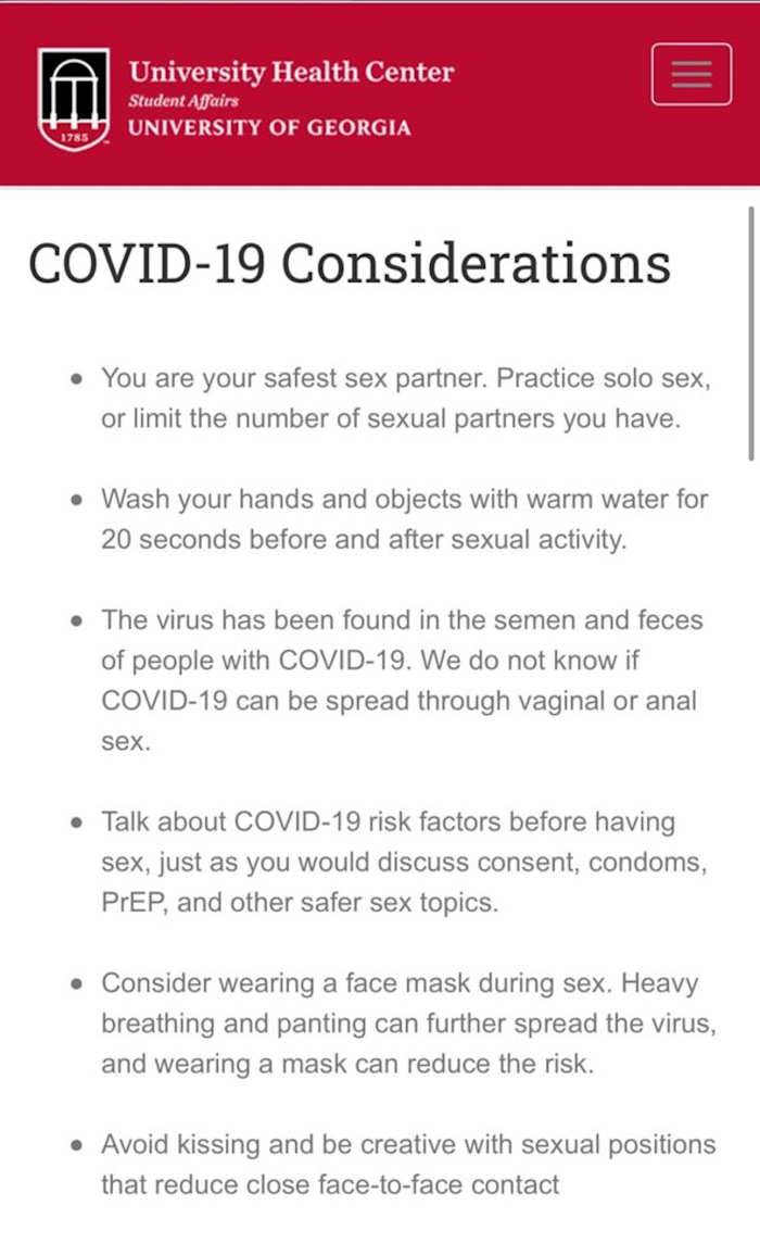 An Email sent to UGA Students 