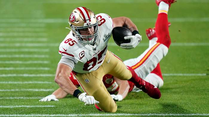 Kittle was the Niners’ leader in catches and receiving yards in each of the past two seasons.