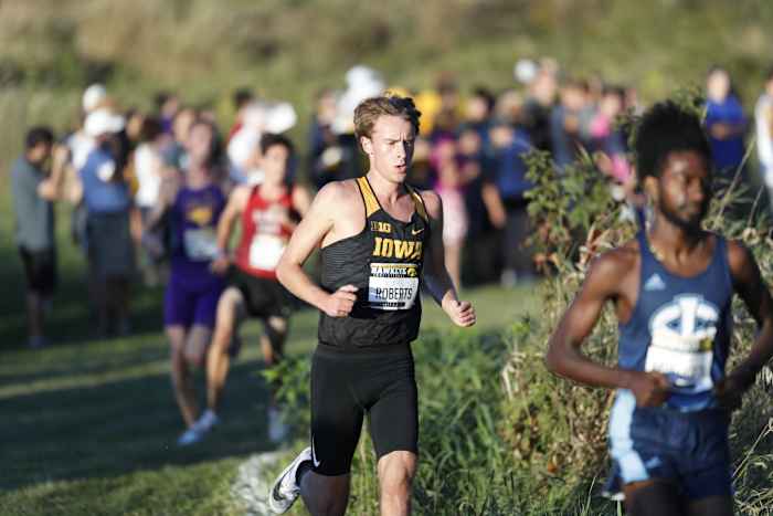 Iowa cross country runner Jeff Roberts competes in last year's Hawkeye Invitational. (Darren Miller/hawkeyesports.com)