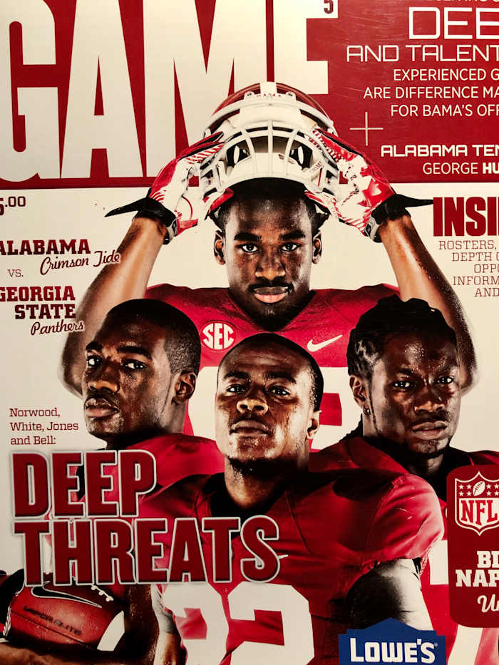 Kevin Norwood, DeAndrew White, Kenny Bell, Christion Jones, Georgia State game program, Oct. 5, 2013