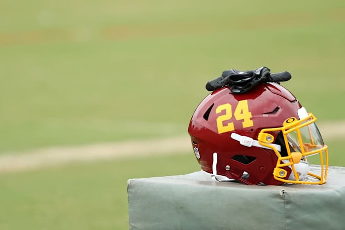 Antonio Gibson Helmet & Glove