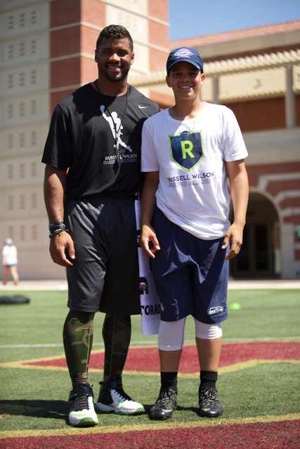 [Williams with Wilson at camp, where he was referred to as 'Baby Russ']