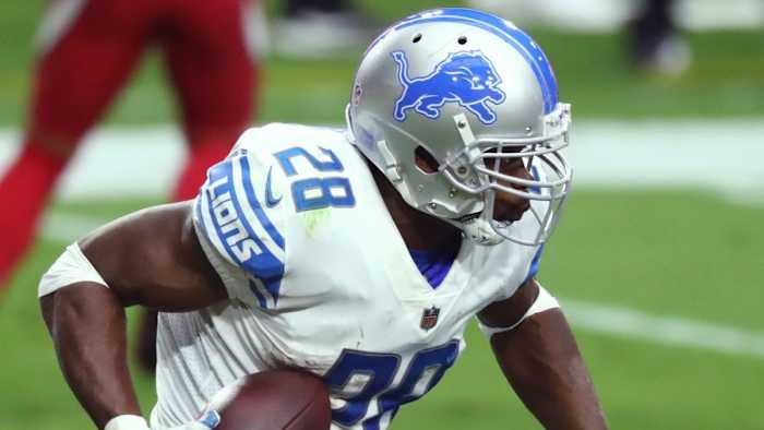 Detroit Lions running back Adrian Peterson