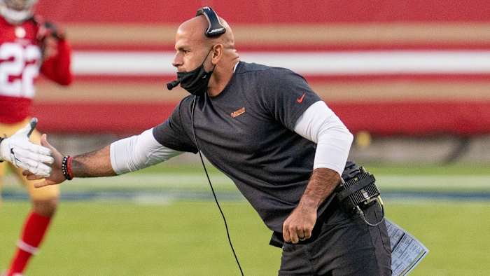 San Francisco 49ers defensive coordinator Robert Saleh