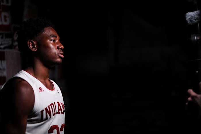 Jordan Geronimo at Indiana's media day on Oct. 13.