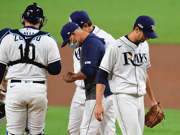 Charlie Morton exits the game