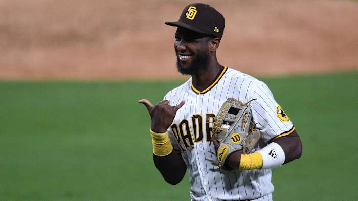 Jurickson Profar signals with his hands