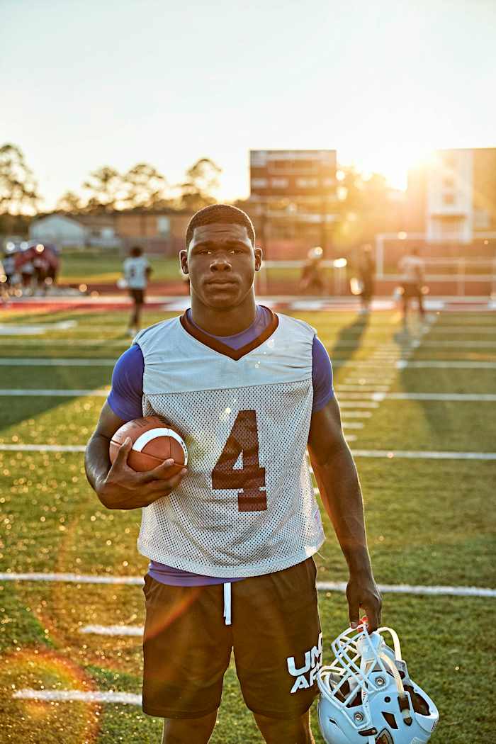 Kameron was back on the field when the Trojans opened their season, on Oct. 2.