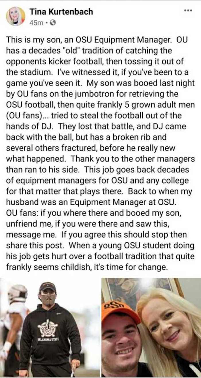 Tina Kurtenbach's post about her son, DJ.