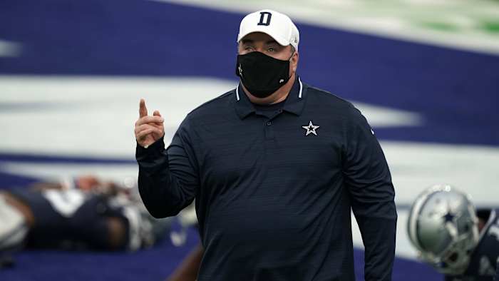 Cowboys coach Mike McCarthy before a came