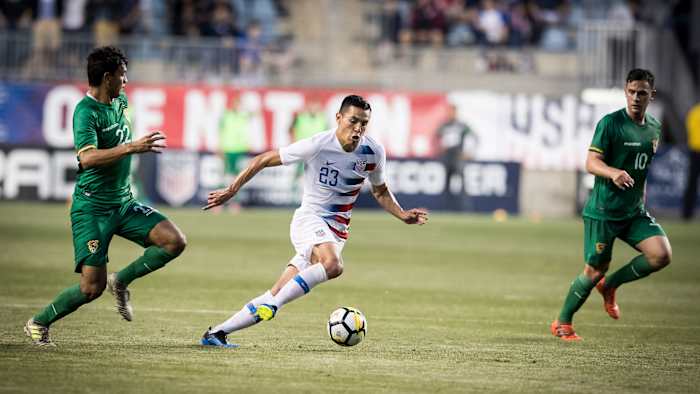 Rubio Rubin plays for the USA vs. Bolivia