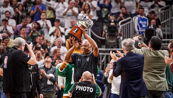 Despite occasional appearances, like this one at a Bucks game in May 2019, Robertson has largely been on the outside looking in since he retired.