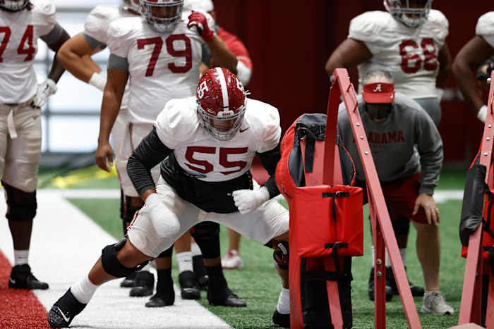 Emil Ekiyor Jr., Alabama practice, December 22, 2020