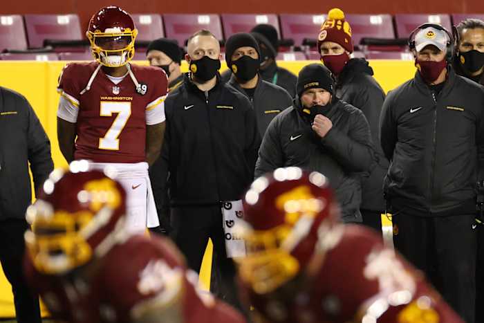 Dwayne Haskins Watching Benched © Geoff Burke  2020 Dec 27