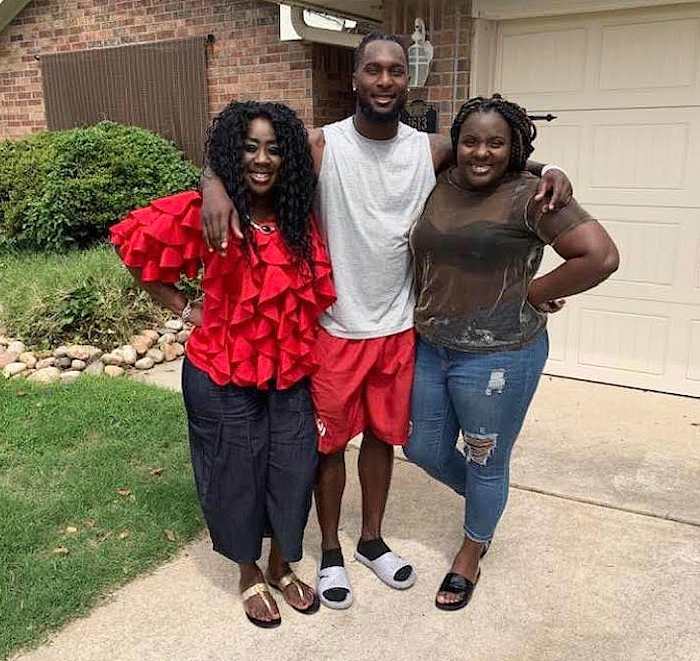 Natoshia Mitchell, Trey Sermon and his sister Oneisha