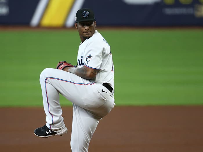 Sixto Sanchez throwing