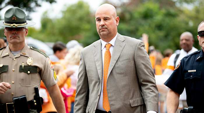 Jeremy Pruitt during Vol walk