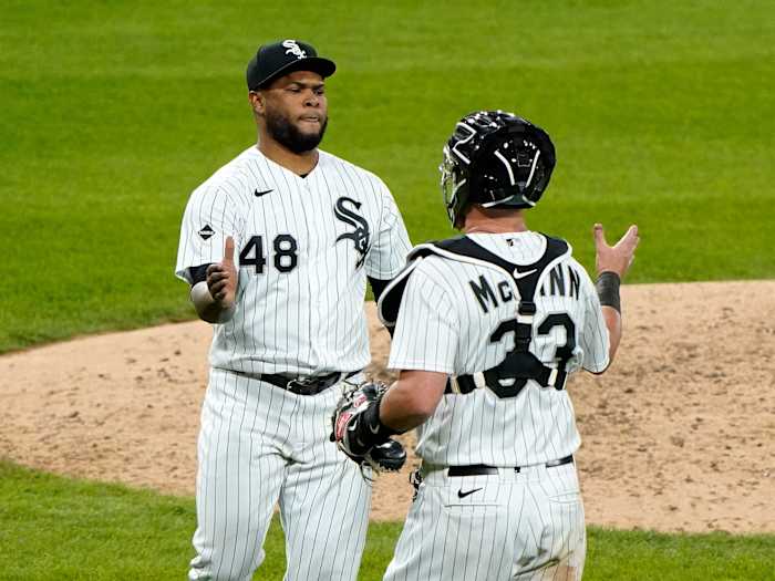 Alex Colome celebrates