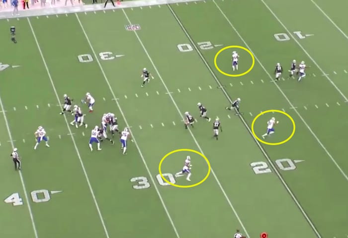 Diagram of Bills touchdown against the Raiders
