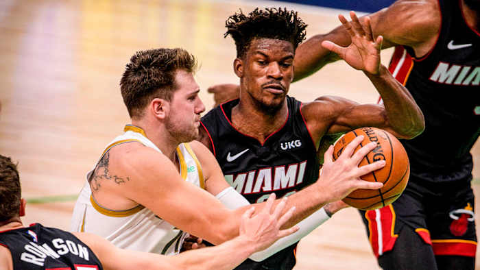 Jimmy Butler and Luka Doncic